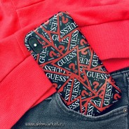 Чехол Guess для iPhone XS/ X Triangle Logo collection All Over Hard Black