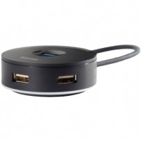 Переходник Baseus Round box HUB adapter USB на 4 порта USB CAHUB-F01 Черный