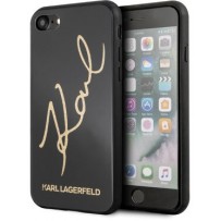 Чехол Karl Lagerfeld для iPhone 7/8/ SE (2020) Double Layer Karl signature Hard Glitter Black