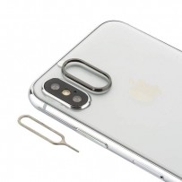 Защитное кольцо камеры Aluminium & игла для извлечения сим-держателя COTEetCI (GS8105-BK) для iPhone XS/ X Черный