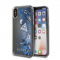 Чехол Guess для iPhone X/XS Glitter Hard Blue (GUHCPXGLUFLBL)