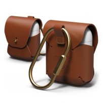 Кожаный чехол Elago для AirPods Genuine leather case Brown