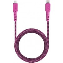 EnergEA Кабель FibraTough USB-C - Lightning MFI Pink 1.5m