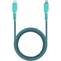 EnergEA Кабель FibraTough USB-C - Lightning MFI Turquoise 1.5m