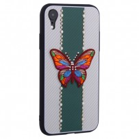 Накладка силиконовая TOTU Butterfly Love Series -019 для iPhone XR (6.1") Бабочка Green