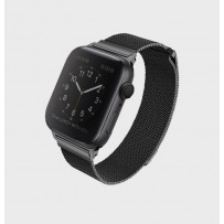 Ремешок Uniq для Apple Watch 1/2/3/4/5 44мм/ 42мм Dante Strap Steel Black (нержавеющяя сталь)