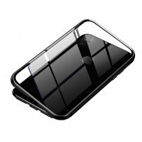 Чехол закаленное стекло с магнитной рамкой Magnetite Hardware для iPhone XR Черный