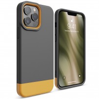 Чехол Elago для iPhone 13 Pro Max GLIDE (tpu+pc) Dark Grey/Yellow (ES13GL67-DGYYE)