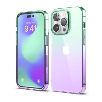 Чехол Elago для iPhone 14 Pro AURORA (tpu) Gradient Green/Purple (ES14ARO61PRO-GRPU)