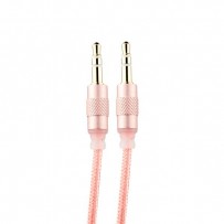 Кабель COTEetCI Nylon Audio line Cable Aux CS5057-MRG 3.5mm (1.5 м) Розовое золото