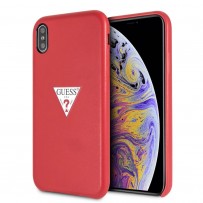 Чехол Guess для iPhone XS Max Triangle Logo Collection Hard Red