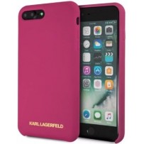 Чехол KARL Lagerfeld для iPhone 7/8 PLUS Liquid silicone Gold logo Hard Pink