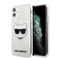 Чехол KARL Lagerfeld для iPhone 11 чехол TPU Glitters Choupette Hard Transp Silver (KLHCN61CHTUGLS)