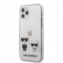 Чехол Karl Lagerfeld для iPhone 12/12 Pro чехол PC/TPU Ikonik Karl & Choupette Hard Transp (KLHCP12MCKTR)