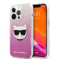 Чехол KARL Lagerfeld для iPhone 13 Pro Max PC/TPU Choupette Hard Gradient Pink (KLHCP13XCTRP)