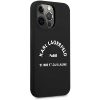 Чехол KARL Lagerfeld для iPhone 13 Pro Max Liquid silicone RSG logo Hard Black (KLHCP13XSLSGRBK)