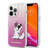 Чехол KARL Lagerfeld для iPhone 14 Pro PC/TPU Choupette Fun Hard Gradient Pink (KLHCP14LCFNRCPI)
