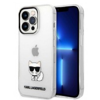 Чехол KARL Lagerfeld для iPhone 14 Pro PC/TPU Choupette body Hard Transparent/Black (KLHCP14LCTTR)