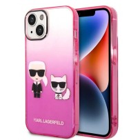 Чехол KARL Lagerfeld для iPhone 14 PC/TPU Karl & Choupette Hard Gradient Pink (KLHCP14STGKCP)