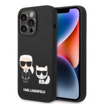 Чехол KARL Lagerfeld для iPhone 14 Pro Max Liquid silicone Karl & Choupette Hard Black (KLHCP14XSSKCK)