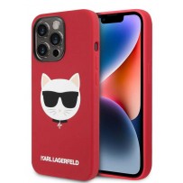Чехол KARL Lagerfeld для iPhone 14 Pro Max Liquid silicone Choupette Hard Red (MagSafe) (KLHMP14XSLCHRE)