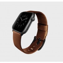 Ремешок Uniq для Apple Watch 1/2/3/4/5 38мм/ 40мм ремешок Mondain Strap Leather Brown, (натуральная кожа)