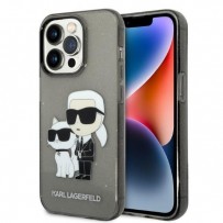 Чехол KARL Lagerfeld для iPhone 14 Pro PC/TPU NFT Karl & Choupette Hard Translucent Black (KLHCP14LHNKCTGK)