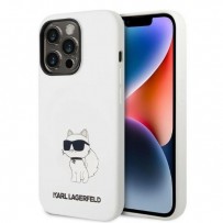 Чехол KARL Lagerfeld для iPhone 14 Pro Liquid silicone NFT Choupette Hard White (KLHCP14LSNCHBCH)