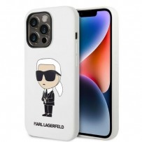 Чехол KARL Lagerfeld для iPhone 14 Pro Liquid silicone NFT Karl Ikonik Hard White (KLHCP14LSNIKBCH)