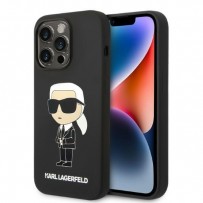 Чехол KARL Lagerfeld для iPhone 14 Pro Liquid silicone NFT Karl Ikonik Hard Black (KLHCP14LSNIKBCK)