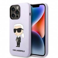 Чехол KARL Lagerfeld для iPhone 14 Pro Liquid silicone NFT Karl Ikonik Hard Purple (KLHCP14LSNIKBCU)