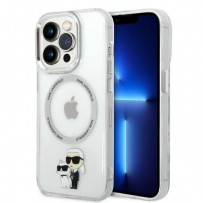 Чехол KARL Lagerfeld для iPhone 14 Pro PC/TPU NFT Karl & Choupette Hard Transparent (MagSafe) (KLHMP14LHNKCIT)