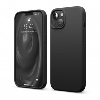 Чехол Elago для iPhone 13 Soft silicone (Liquid) Black (ES13SC61-BK)