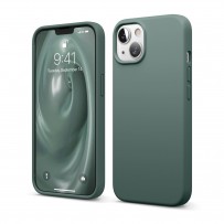 Чехол Elago для iPhone 13 Soft silicone (Liquid) Midnight Green (ES13SC61-MGR)