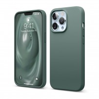 Чехол Elago для iPhone 13 Pro Soft silicone (Liquid) Midnight Green (ES13SC61PRO-MGR)